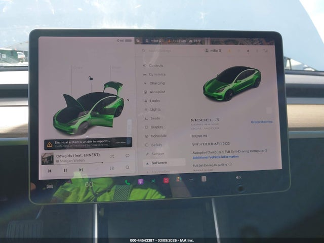 Aukcja sprzedaży 2019 Tesla Model 3 Long Range/performance, vin: 5YJ3E1EB1KF448122, numer aukcji: 44543387