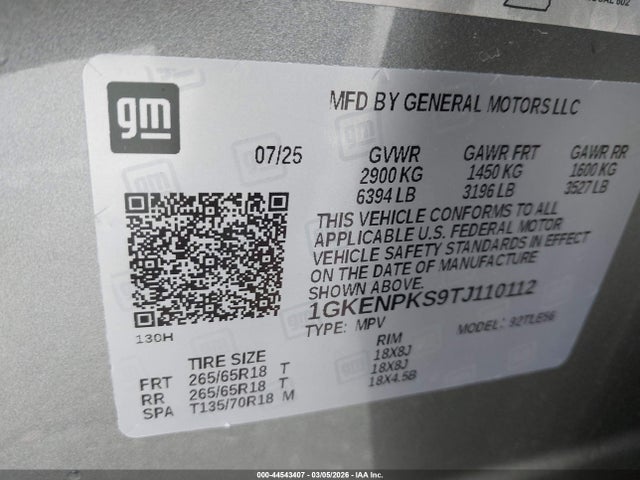 Продажа на аукционе авто 2026 Gmc Acadia At4 Awd, vin: 1GKENPKS9TJ110112, номер лота: 44543407