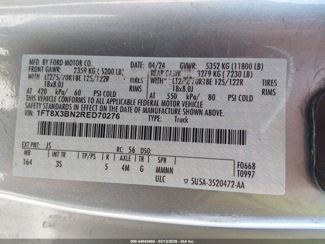 Ford F-350 Xlt 2024 1FT8X3BN2RED70276 Image 9