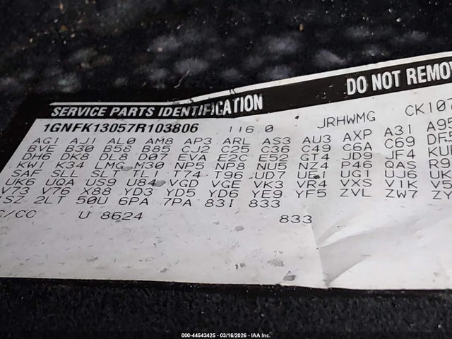 2007 CHEVROLET TAHOE 1GNFK13057R103806 Photo 8
