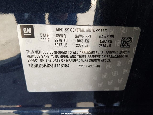 2018 CADILLAC CT6 1G6KD5RS2JU113184 Photo 8