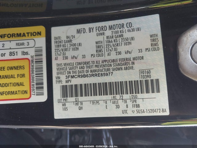 2024 FORD BRONCO SPORT 3FMCR9B63RRE85977 Photo 8