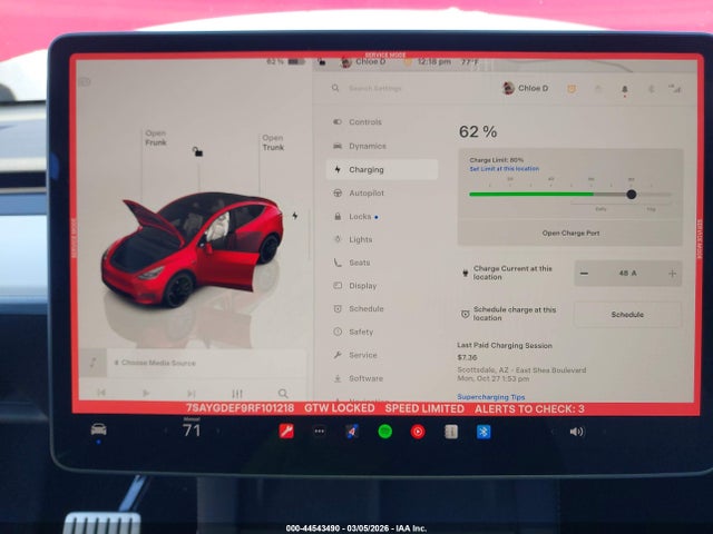 Aukcja sprzedaży 2024 Tesla Model Y Performance Dual Motor All-wheel Drive, vin: 7SAYGDEF9RF101218, numer aukcji: 44543490