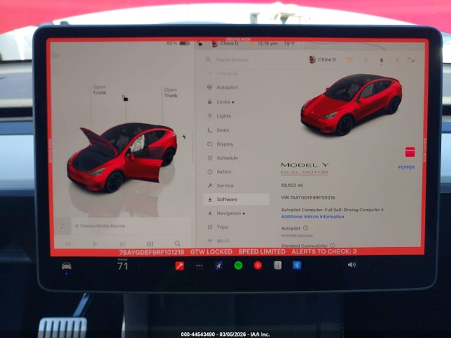 Aukcja sprzedaży 2024 Tesla Model Y Performance Dual Motor All-wheel Drive, vin: 7SAYGDEF9RF101218, numer aukcji: 44543490