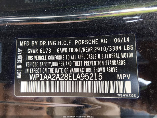 2014 PORSCHE CAYENNE WP1AA2A28ELA95215 Photo 8