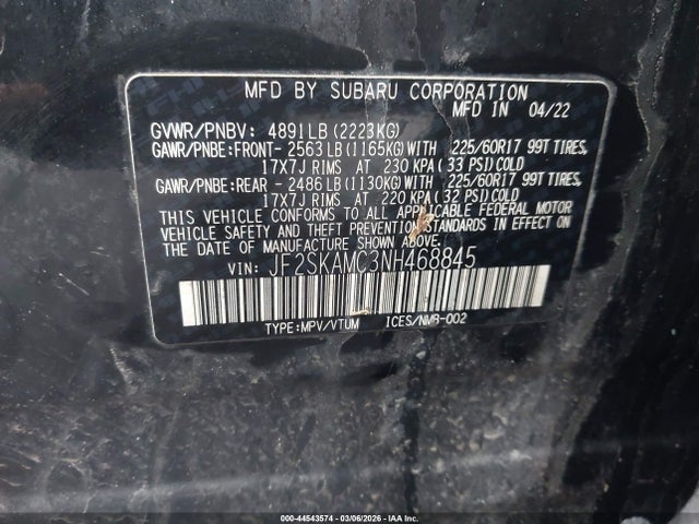 2022 SUBARU FORESTER JF2SKAMC3NH468845 Photo 8