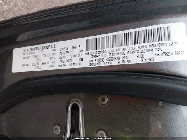 2013 Ram 2500 Tradesman მანქანა იყიდება აუქციონზე, vin: 3C6TR4CTXDG606608, აუქციონის ნომერი: 44543599