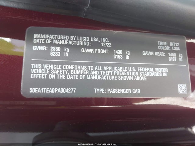 2023 LUCID AIR 50EA1TEA0PA004277 Photo 8