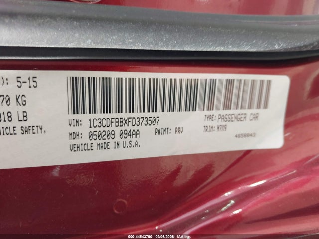 2015 DODGE DART 1C3CDFBBXFD373507 Photo 8