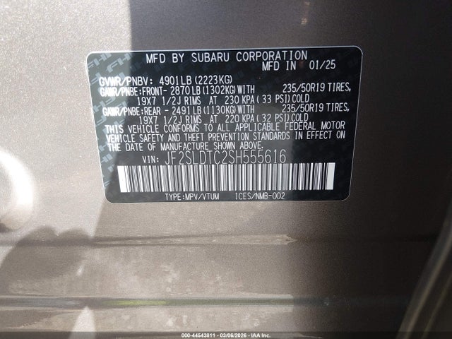 2025 SUBARU FORESTER JF2SLDTC2SH555616 Photo 8