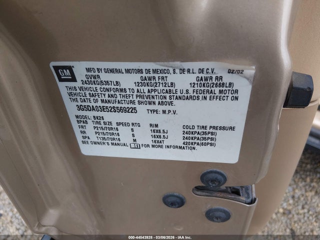 2002 BUICK RENDEZVOUS 3G5DA03E52S569225 Photo 8