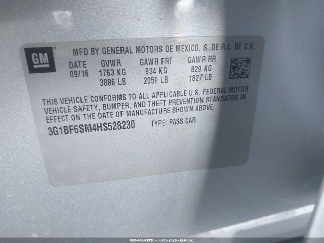 2017 CHEVROLET CRUZE 3G1BF6SM4HS528230 Photo 8