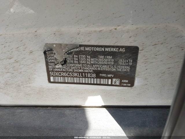 Aukcja sprzedaży 2019 Bmw X5 Xdrive40i, vin: 5UXCR6C53KLL11838, numer aukcji: 44544014
