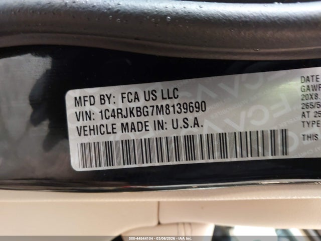 2021 JEEP GRAND CHEROKEE L 1C4RJKBG7M8139690 Photo 8