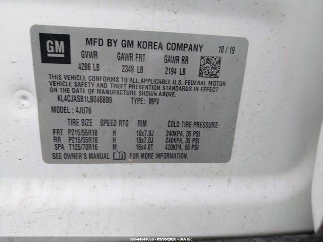 2020 BUICK ENCORE KL4CJASB1LB046809 Photo 8