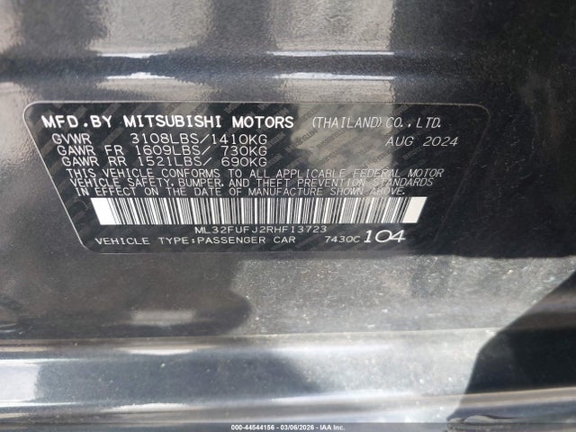 2024 MITSUBISHI MIRAGE G4 ML32FUFJ2RHF13723 Photo 8