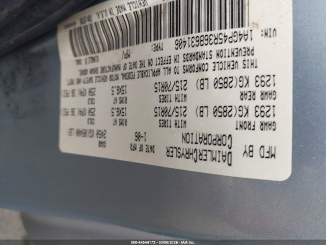 Продажа на аукционе авто 2006 Chrysler Town & Country, vin: 1A4GP45R36B631406, номер лота: 44544172