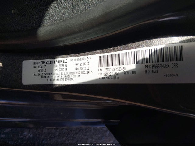 Aukcja sprzedaży 2015 Chrysler 200 S, vin: 1C3CCCDG9FN583360, numer aukcji: 44544220
