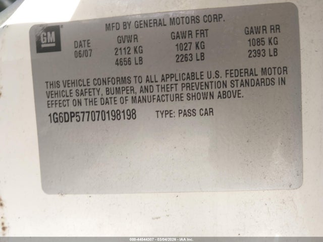 2007 CADILLAC CTS 1G6DP577070198198 Photo 8