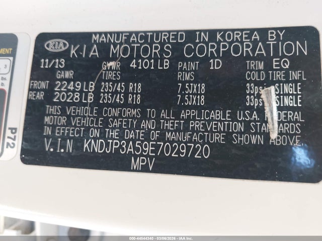 Продажа на аукционе авто 2014 Kia Soul +, vin: KNDJP3A59E7029720, номер лота: 44544340
