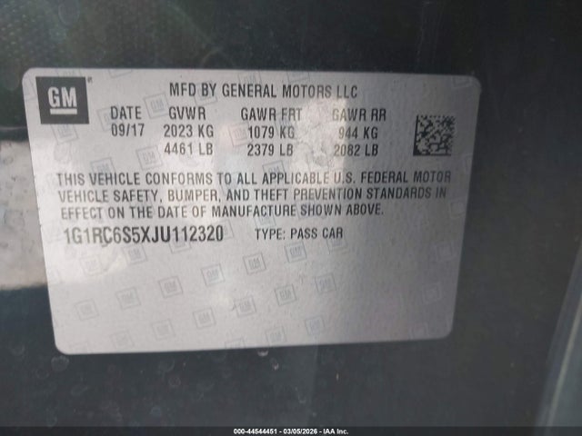 Chevrolet VOLT LT 2018 1G1RC6S5XJU112320 Image 9