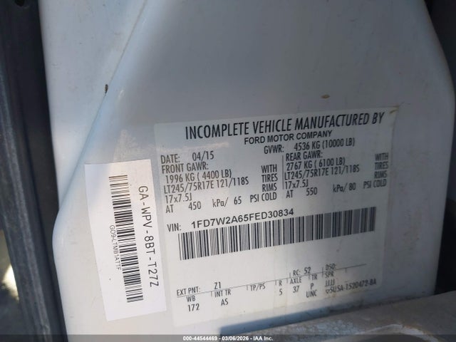 1FD7W2A65FED30834 Ford F-250 Xl