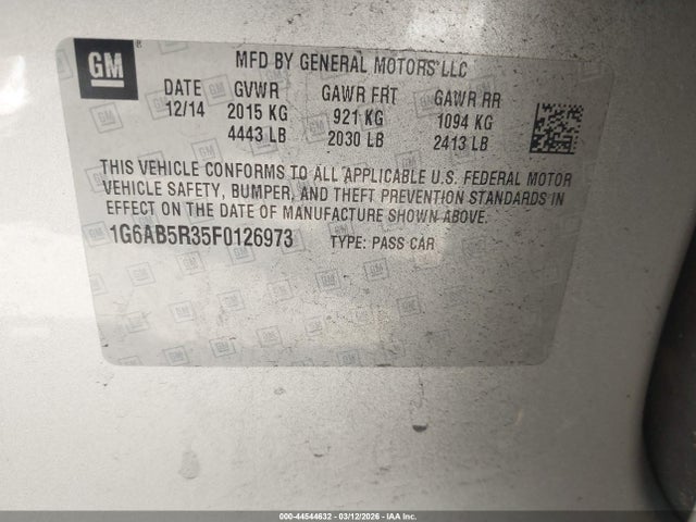 2015 CADILLAC ATS 1G6AB5R35F0126973 Photo 8