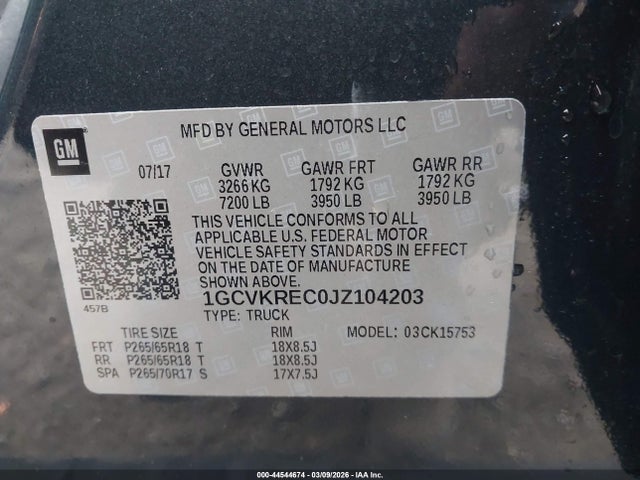 2018 CHEVROLET SILVERADO 1500 1GCVKREC0JZ104203 Photo 8