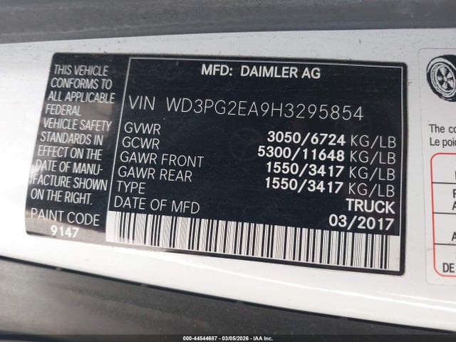 2017 MERCEDES-BENZ METRIS WD3PG2EA9H3295854 Photo 8