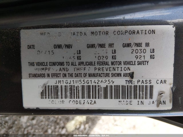 2016 MAZDA MAZDA6 JM1GJ1U55G1426259 Photo 8