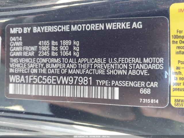 WBA1F5C56EVW97981 BMW 228I