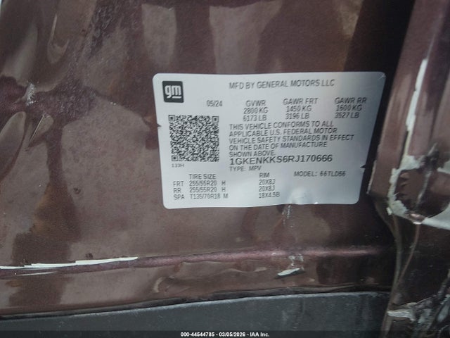 Продаж на аукціоні авто 2024 Gmc Acadia Fwd Elevation, vin: 1GKENKKS6RJ170666, номер лоту: 44544785