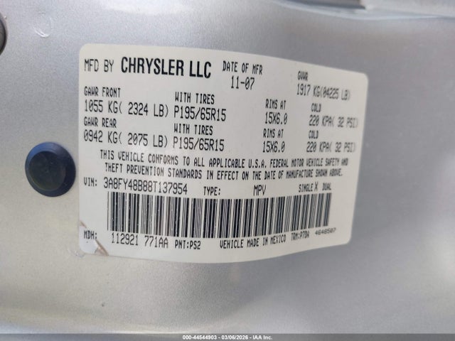 2008 CHRYSLER PT CRUISER 3A8FY48B88T137954 Photo 8