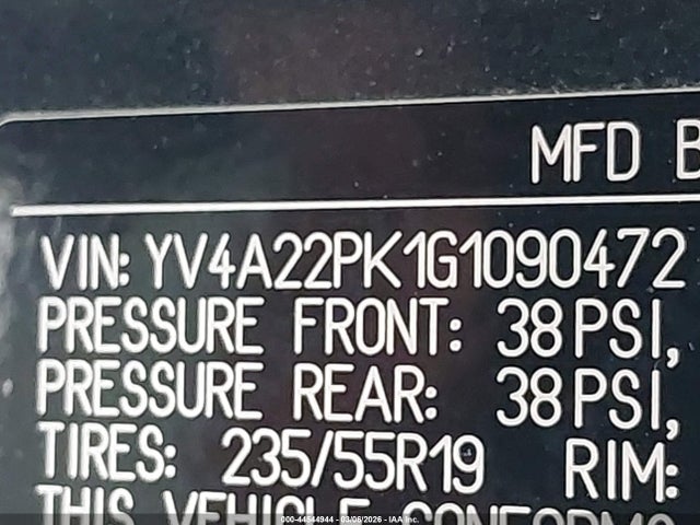 YV4A22PK1G1090472 Volvo Xc90 T6 Momentum