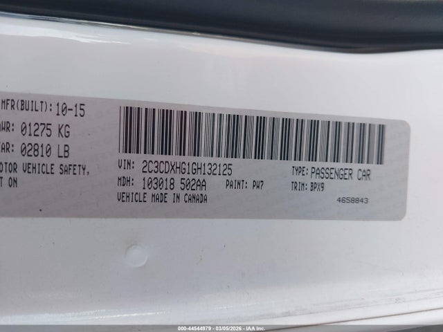 Dodge Charger Sxt 2016 2C3CDXHG1GH132125 Image 9