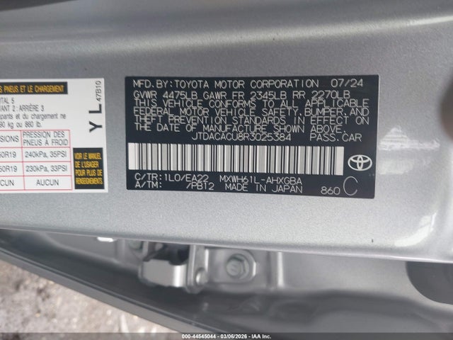 2024 TOYOTA PRIUS PRIME JTDACACU8R3025384 Photo 8