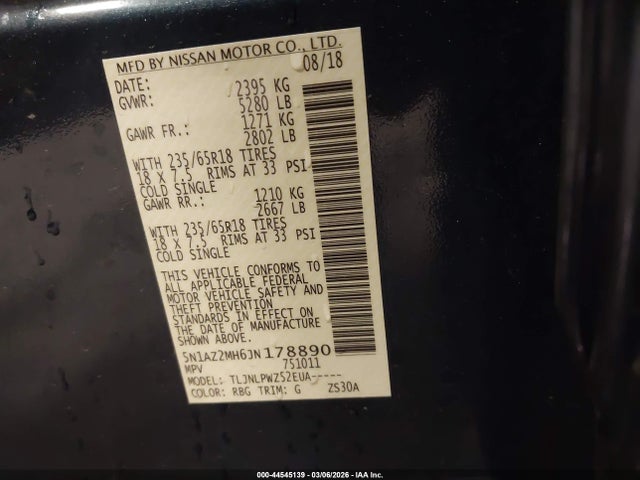 2018 NISSAN MURANO 5N1AZ2MH6JN178890 Photo 8