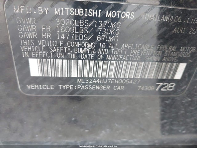 2014 MITSUBISHI MIRAGE ML32A4HJ7EH005427 Photo 8