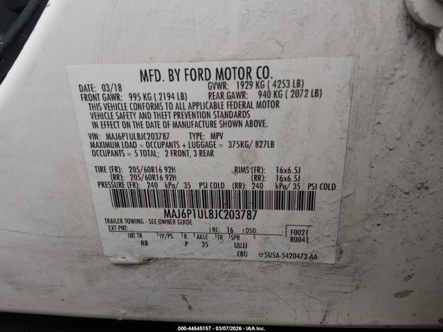 Ford Ecosport Se 2018 MAJ6P1UL8JC203787 Image 9