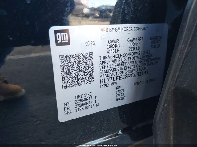 Chevrolet Trax Fwd Sp 2024 KL77LFE22RC081143 Image 9