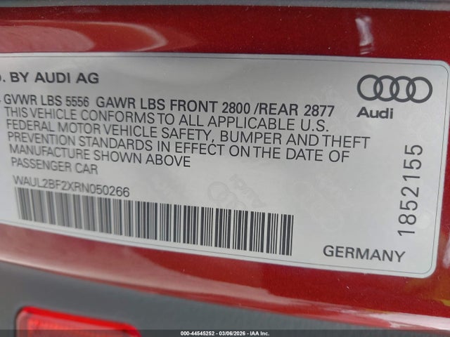 2024 AUDI A6 WAUL2BF2XRN050266 Photo 8