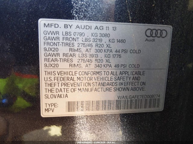 2014 AUDI Q7 WA1LGAFE7ED009774 Photo 8