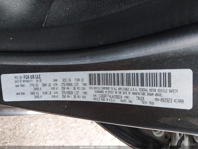 Продаж на аукціоні авто 2020 Ram 1500 Big Horn  4x4 5'7 Box, vin: 1C6SRFFT4LN135614, номер лоту: 44545396