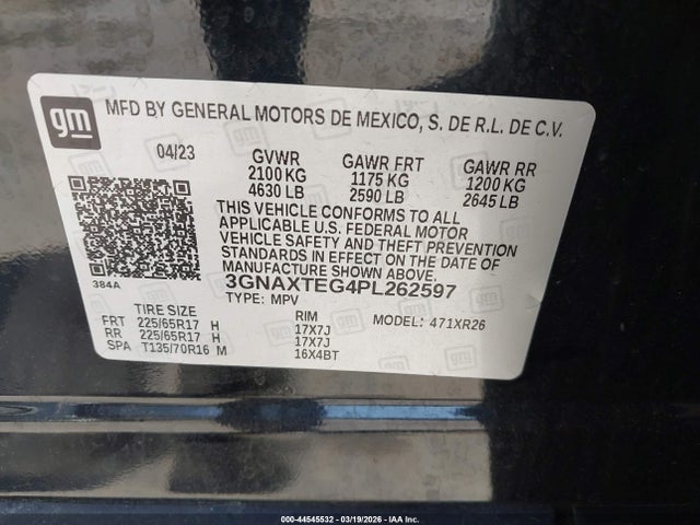 2023 CHEVROLET EQUINOX 3GNAXTEG4PL262597 Photo 8