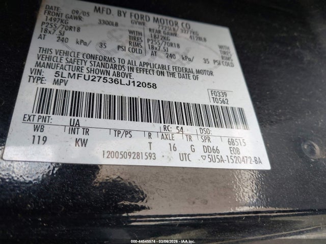2006 LINCOLN NAVIGATOR 5LMFU27536LJ12058 Photo 8