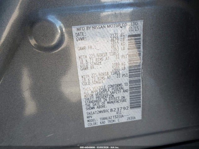 Nissan Rogue Sl 2015 5N1AT2MV8FC823792 Image 9