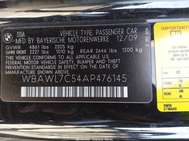 2010 BMW 335I WBAWL7C54AP476145 Photo 8