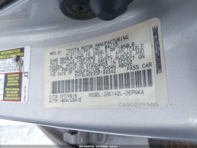 2013 TOYOTA COROLLA 5YFBU4EEXDP189342 Photo 8