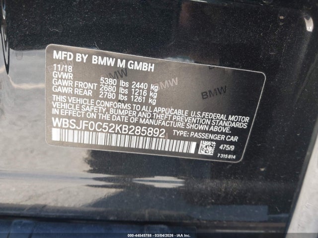 2019 BMW M5 WBSJF0C52KB285892 Photo 8