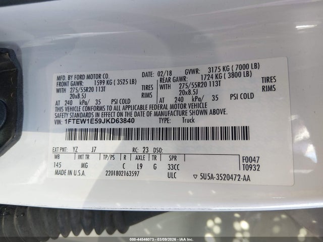 Ford F-150 Xlt 2018 1FTEW1E59JKD63840 Image 9